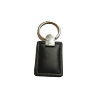 Diseño personalizado Rectangular RFID cuero Keyfob 125Khz 13,56 MHz Rfid llavero