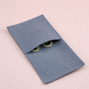 8*8 cm Custom Luxury Microfiber Jewelry Pouch Suede Bag <b>Envelope</b> Velvet Pouch for Jewelry Package Necklace Packaging <b>Gift</b> Bag - Product Image 6