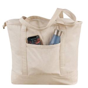 Bolsa de compras reutilizable de lona y algodón orgánico Opción al por mayor disponible - Product Image 1