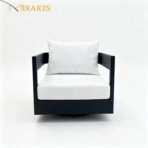 Fauteuil de <span class=keywords><strong>jardin</strong></span> pivotant de luxe personnalisable en aluminium, avec <span class=keywords><strong>coussin</strong></span> imperméable à séchage rapide pour terrasse et <span class=keywords><strong>jardin</strong></span> - Product Image 2