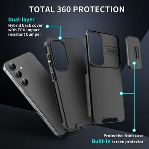 Funda Anticaídas para Teléfono con Ventana Deslizante, Agradable al Tacto, para Samsung S25 Plus S24 Ultra S23 S22 S21FE S20 <span class=keywords><strong>A53</strong></span> - Product Image 4