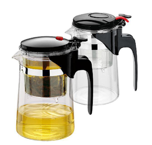 Théière Gongfu en <span class=keywords><strong>verre</strong></span> borosilicaté au design moderne de 17oz tasse <span class=keywords><strong>à</strong></span> <span class=keywords><strong>thé</strong></span> brevetée <span class=keywords><strong>avec</strong></span> <span class=keywords><strong>filtre</strong></span> - Product Image 2