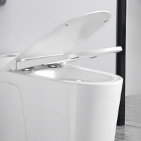 WC intelligent en céramique avec capteur de chasse sans contact, bidet électrique automatique, drainage en S, télécommande et siège chauffant