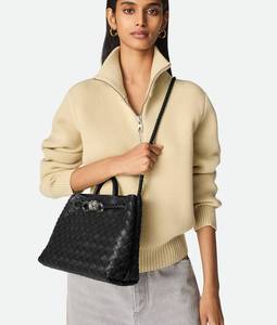 Reloj Mecánico de Lujo para Hombre Bottega BV, Cierre Abierto, Patrón de Rejilla de Diamantes, Correa de Cuero Genuino, Hecho en Italia - Product Image 1