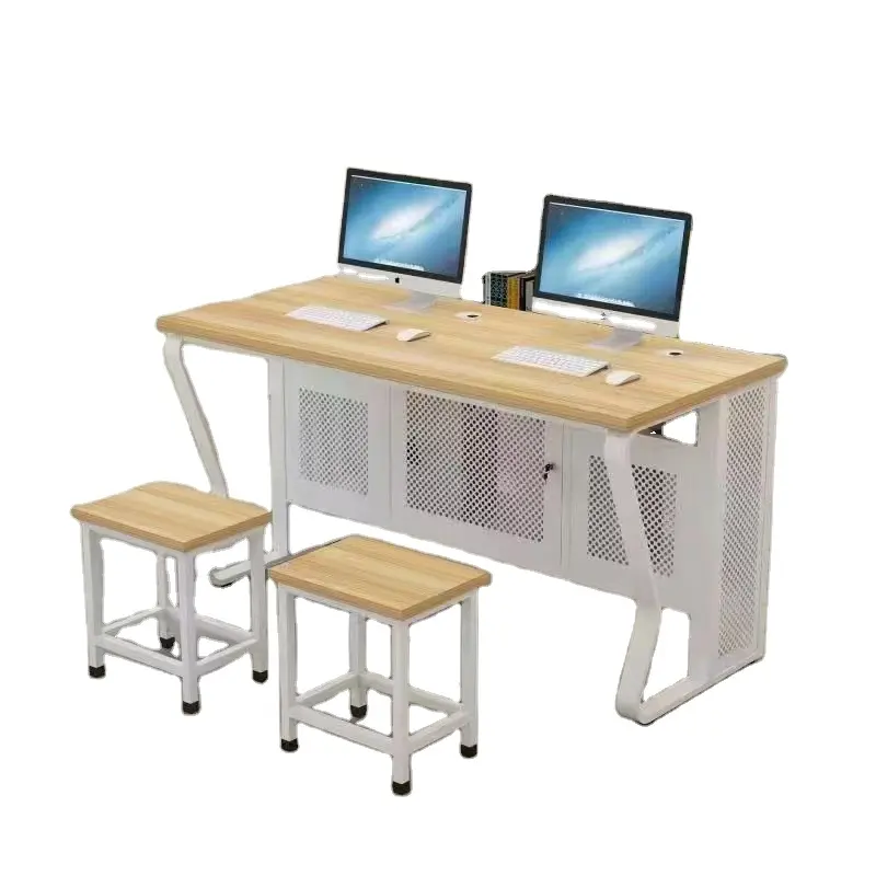 Toptan modern bilgisayar masaları ve tek ve çift seaters okul bilgisayar masaları ve sandalyeler için sandalye seti