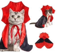 Ensemble de vêtements de Noël classiques et écologiques pour chats et chiens, ajustables, pour accessoires photo, avec collier à nœud papillon rouge et mini-casquette de Père Noël