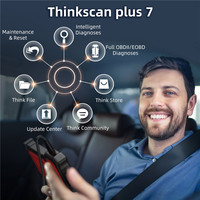 Escáner OBD2 Thinkcar THINKSCAN Plus S7, Herramienta de Diagnóstico para Todos los Autos con Lector de Códigos de 7 Sistemas, Motor y SRS, 5 Funciones de Reinicio DIY Opcionales