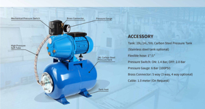 مضخات مياه أوتوماتيكية مع خزان ضغط لنظام تعزيز الضغط - Product Image 3
