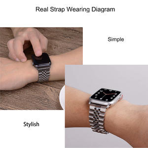 Bracelet de montre en acier inoxydable à 5 maillons tendance pour Apple <span class=keywords><strong>Watch</strong></span> séries 10, 11, 8, 7, 6, 5, 46 mm, 45 mm et Samsung <span class=keywords><strong>Galaxy</strong></span> <span class=keywords><strong>Watch</strong></span> 7, 45, 6 - Product Image 6