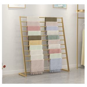 小売店向けのモダンな商用メタルゴールドヒジャブスカーフディスプレイスタンドシルクスカーフブランケットラック - Product Image 4