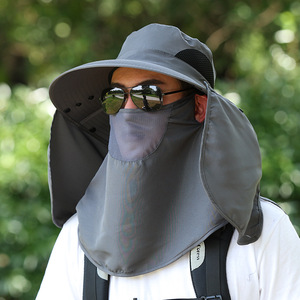 Sombrero de Sol de Verano para Hombre con Protección Facial, Transpirable, Protección UV, Sombrero de Pescador, Gorra de Pesca para Exteriores, Color Caqui - Product Image 5