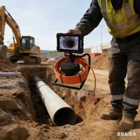 Cámara de Inspección de Alcantarillado de 512 Hz con Autonivelación, Endoscopio Industrial de 4 MP, Cámara de Inspección de Tuberías de Drenaje Resistente al Agua IP68