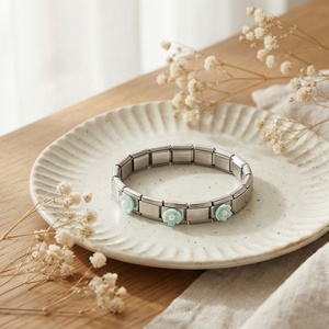 Wholesale Italian Charm Bracelets Cute Flower Charms Bracelet Fashion 9mm Stainless Steel Bracelet DIY <b>Jewelry</b> Making Gifts - Product Image 4