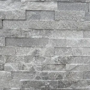 外壁クラッディング安い壁パネル壁グレー石英石クラッディングデザイン文化石タイル