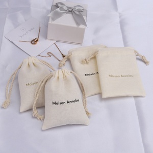 Petite pochette blanche en <span class=keywords><strong>lin</strong></span>, 38 pièces, avec cordon en Jute - Product Image 1
