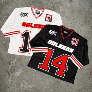 Custom heren <span class=keywords><strong>V</strong></span>-hals quick-dry oversized T-shirts boxy mesh voetbal & basketbal jersey hiphop stijl korte mouw shirt - Product Image 3