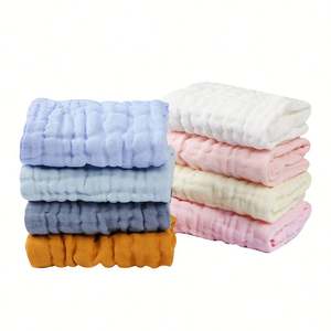 Large 6-Layer <b>Muslin</b> Bibs and Burp <b>Cloths</b> Super Soft 100% Cotton Baby Towels and Washcloths - Product Image 2