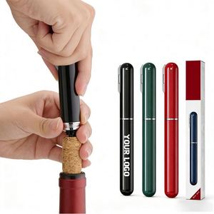 WSY966 Wholesale Luxury Plastic Easy Cork Remover Corkscrew Pen Custom Air Pocket Pressure <b>Pump</b> <b>Wine</b> Opener Set With Logo - Product Image 1