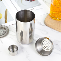 Shaker à cocktails personnalisé avec logo, 580 ml/730 ml, passoire intégrée, acier inoxydable 304, shaker à martini 3 pièces, OEM