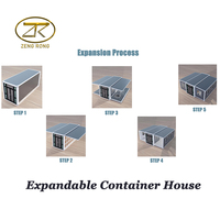 Kit de maison moderne modulaire préfabriquée en acier, portable et extensible, type conteneur, DIY, pour cabane de plage, bungalow, bureau à domicile, 20 pieds, respirant