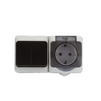 Interrupteur de prise électrique, boîtier de qualité supérieure, interrupteur pour luminaire, prise murale, 1 unité