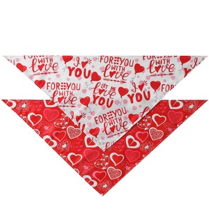Nueva Toalla Triangular para Perros con Estampado Invernal para el Día de San Valentín, Accesorios para Mascotas de Poliéster - Product Image 2
