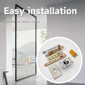 Moderne 360 Degrés <span class=keywords><strong>Axe</strong></span> Pivotant Verre Bois Porte Pivotante Arbre 304 En Acier Inoxydable Sol Ressort Bas Pivot Charnière Facile - Product Image 5