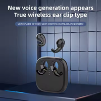 Écouteurs TWS sans fil à conduction osseuse, ouverts, à clip d'oreille, pour le gaming, OWS, oreillettes, écouteurs, casque audio