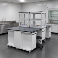 Plan de travail de laboratoire résistant aux acides et aux alcalis, îlot de laboratoire en acier pour laboratoire de chimie industrielle