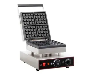 Waffle makinesi makinesi ticari zamanlayıcı ve su geçirmez anahtarı ile 1-plate Waffle Baker