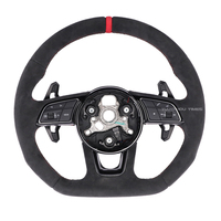 Volant sport B9 M avec palettes de changement de vitesse multi-boutons en similicuir suédé compatible avec Audi A3 A4L A5 A6L A7 Q2L Q3 Q5 Q5L Q7