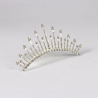 Couronne de princesse en alliage brillant avec perles pour enfants, accessoire de coiffure pour spectacle de danse et anniversaire, directement du fabricant