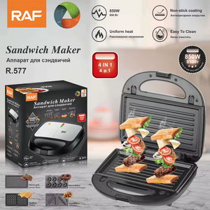 Mini Waflera de 850W, Placas Antiadherentes de Acero Inoxidable, Control Mecánico, Máquina Eléctrica Doméstica para Hacer Sándwiches - Product Image 6