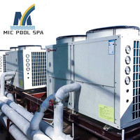 Pompe à chaleur flottante, économie d'énergie, système de ventilation, chauffage de l'air vers onduleur, équipement de piscine