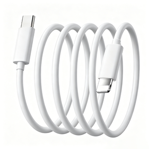 <span class=keywords><strong>C</strong></span>âble de charge rapide personnalisé Type-<span class=keywords><strong>C</strong></span> vers 8 broches en TPE blanc PD 27W pour iPhone 14 13 12 Mini <span class=keywords><strong>Pro</strong></span> Max 11 X XS XR 8 Plus iPad <span class=keywords><strong>AirPods</strong></span> - Product Image 1