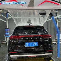 Machine de lavage de voitures automatique avec détection intelligente des véhicules et technologie de distance de lavage réglable