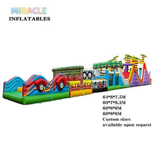 Castillo de salto inflable gigante personalizado comercial con curso de obstáculos, casa de rebote, material PVC para <span class=keywords><strong>alquiler</strong></span> d - Product Image 1