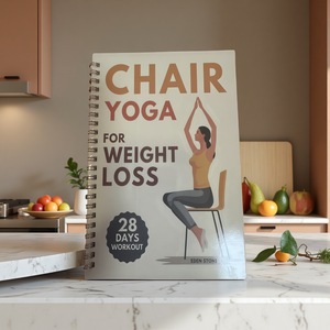 Carnet de Yoga Personnalisé pour Défi de 28/30 Jours, Reliure Spirale Dorée, Guide d'Action Yoga, Pratique, Journal d'Alimentation Saine - Product Image 3