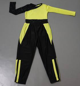 लड़कियों की हिप हॉप वेशभूषा बच्चों की लंबी आस्तीन शर्ट डांस करती हैं हिप हॉप - Product Image 3