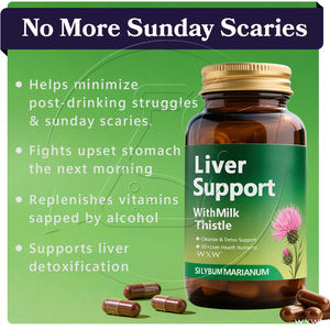 Cápsulas de suplementos de hierbas OEM para aliviar la resaca, metabolismo del alcohol, protección hepática, vitaminas personalizables, alivio de la resaca - Product Image 5