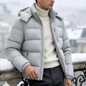 China Supplier Branded Men Puffer Jackets Polo Custom Design Causal Wear Fashion Warm Winter Quilted <b>Padded</b> <b>Coat</b> Outerwear Men's - Product Image 3