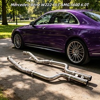 Kit de performance racing à montage direct avec downpipe haute performance SS304 blindé thermiquement pour Mercedes-Benz W222 S63 AMG S600 6.0T