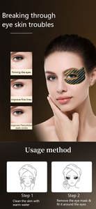 Masker Mata hidrogel anti-keriput kolagen 24k, tambalan Masker Mata kristal anti-penuaan kaviar, melembapkan dan mengurangi garis halus. - Product Image 4