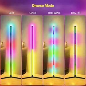 150 cm per interni pieghevole per la casa decorativo dimmerabile cambio di colore RGB LED intelligente angolo in piedi lampada da terra per soggiorno