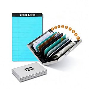 Porte-cartes de visite personnalisé en gros avec logo pour avocats, banques, cadeaux promotionnels, étui pour cartes d'identité et de nom - Product Image 1