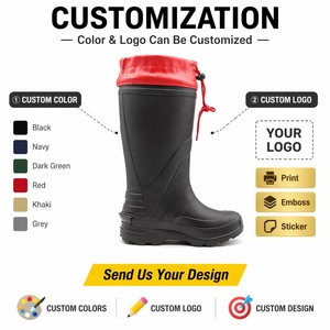 Bottes <span class=keywords><strong>de</strong></span> pluie en EVA avec col à cordon réglable, antidérapantes, imperméables, légères, pour l'agriculture, la <span class=keywords><strong>chasse</strong></span>, les activités <span class=keywords><strong>de</strong></span> plein air - Product Image 2