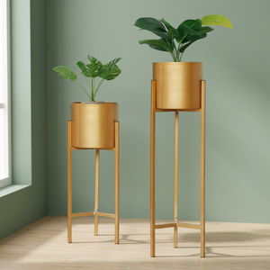 ขาตั้งกระถางต้นไม้โลหะชุบทองทันสมัย ดีไซน์มินิมอลสำหรับตกแต่งบ้าน - Product Image 2