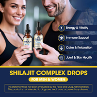 Gouttes de complexe de shilajit Solilan en marque privée, 16 en 1, vitamines extra-fortes, résine de shilajit purifiée, liquide oral, aliment santé pour adultes