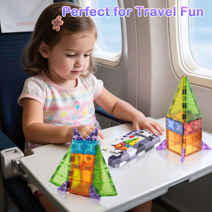 Nuevo Juego de <span class=keywords><strong>Bloques</strong></span> de Construcción Magnéticos de Plástico con Ventana de Color de 3.75 cm, Juguete Educativo, Juego Magnético de Viaje para Niños - Product Image 5