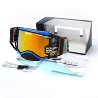 Kacamata Fashion Merek Terkenal untuk Motocross, Off-road, Ski, Motor, Sepeda Motor, Set Kacamata Berkendara dengan Kemasan Kotak Display